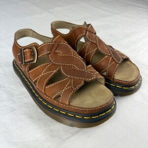 Dr Martens Vintage Y2K Chunky Sandals Women 11Brown Leather Slingback 5A85 EU 43
